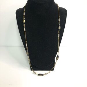 Vintage black bead gold tone spaced courting scene couple bead craft repurpose